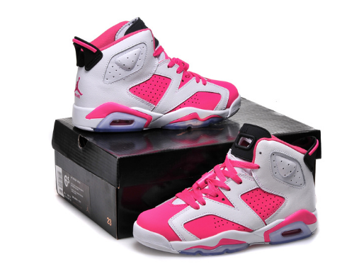 2017 Air Jordan 6 GS White Pink Shoes - Click Image to Close